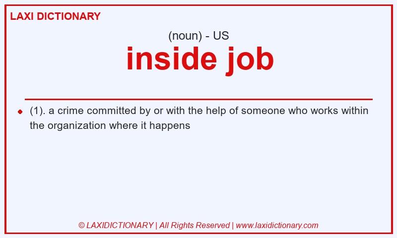 Definition inside job in American English