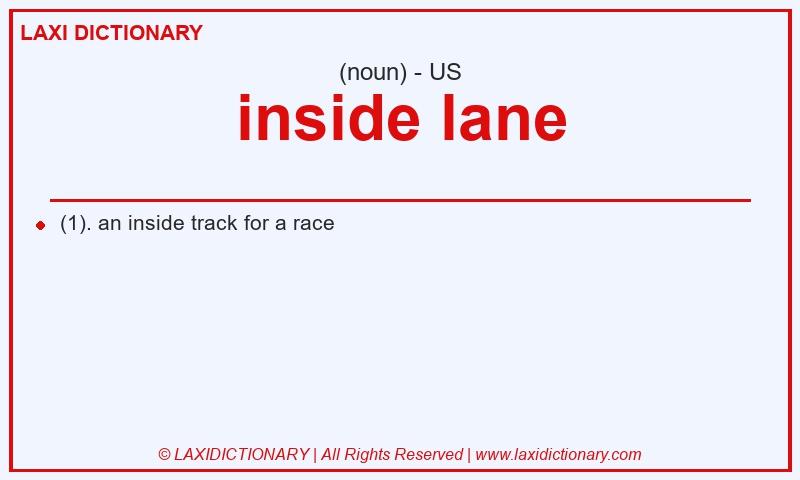 Definition inside lane in American English