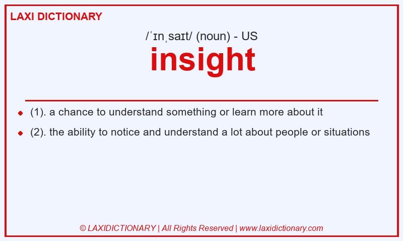 Definition insight in American English