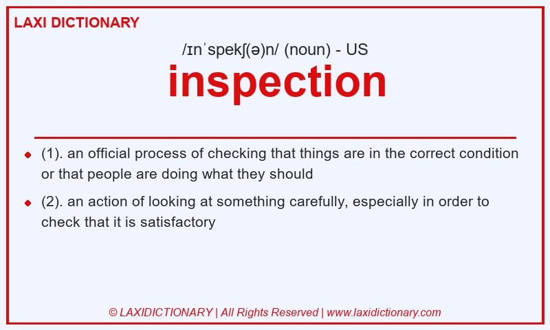 Definition inspection in American English