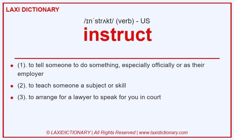 Definition instruct in American English