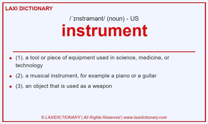 Definition instrument in American English