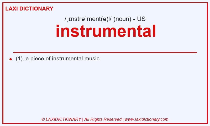 Definition instrumental in American English