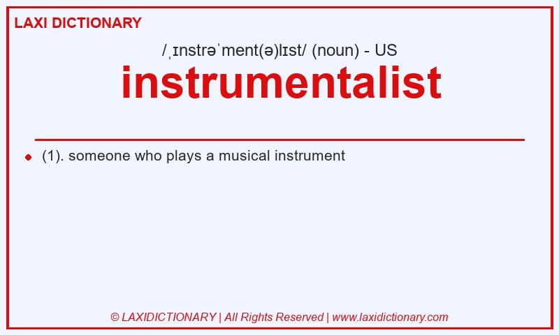 Definition instrumentalist in American English