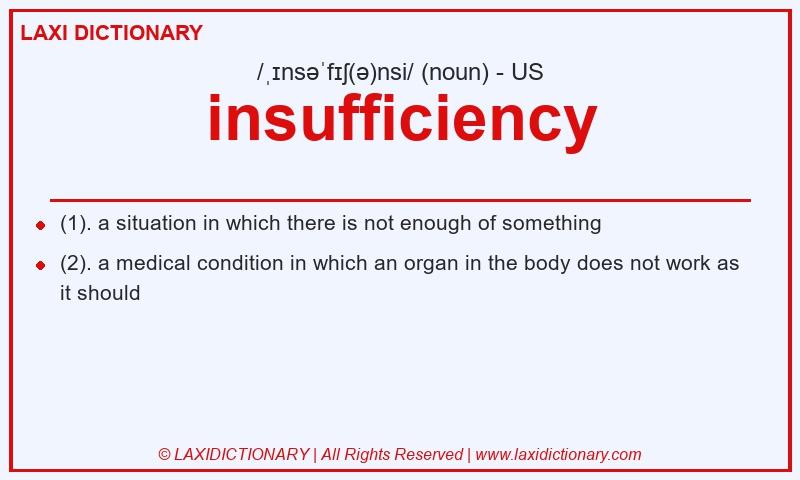 Definition insufficiency in American English