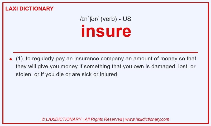 Definition insure in American English