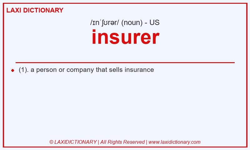 Definition insurer in American English