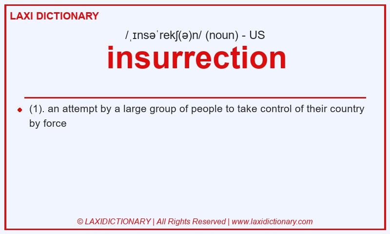 Definition insurrection in American English