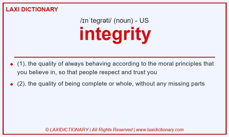 Definition integrity in American English