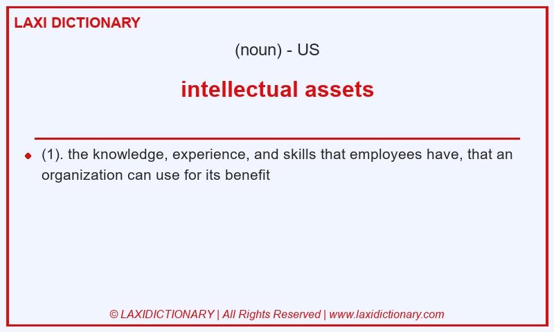 Definition intellectual assets in American English