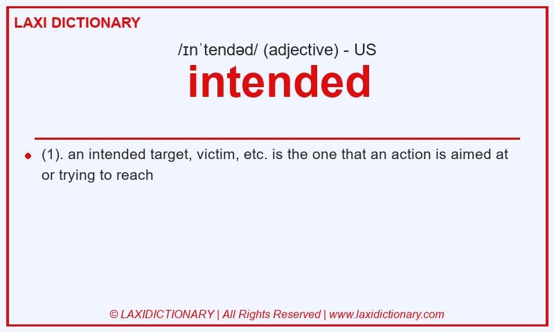 Definition intended in American English