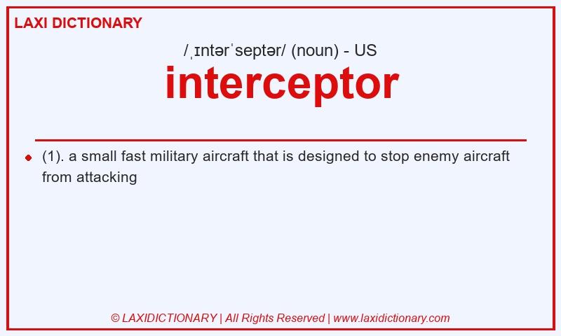 Definition interceptor in American English