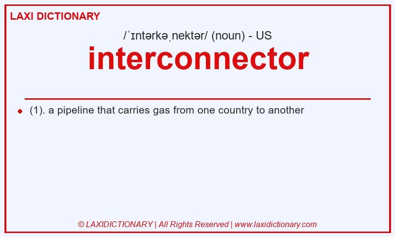 Definition interconnector in American English