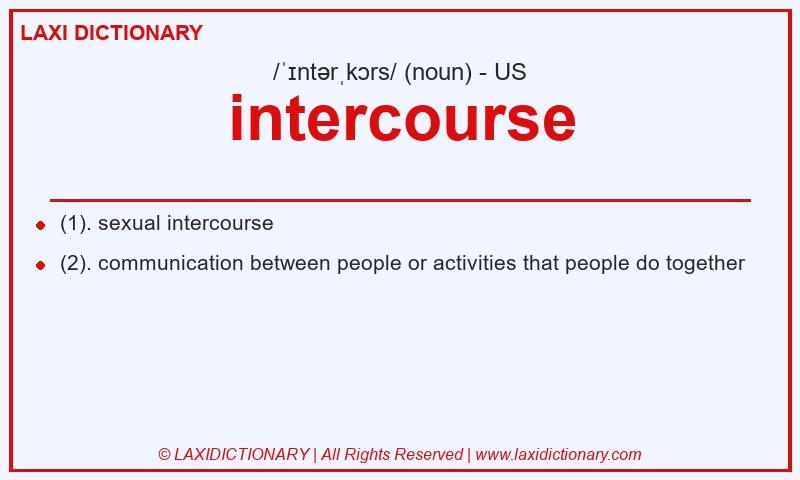 Definition intercourse in American English