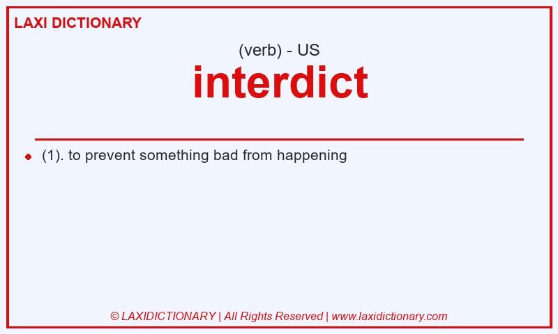 Definition interdict in American English