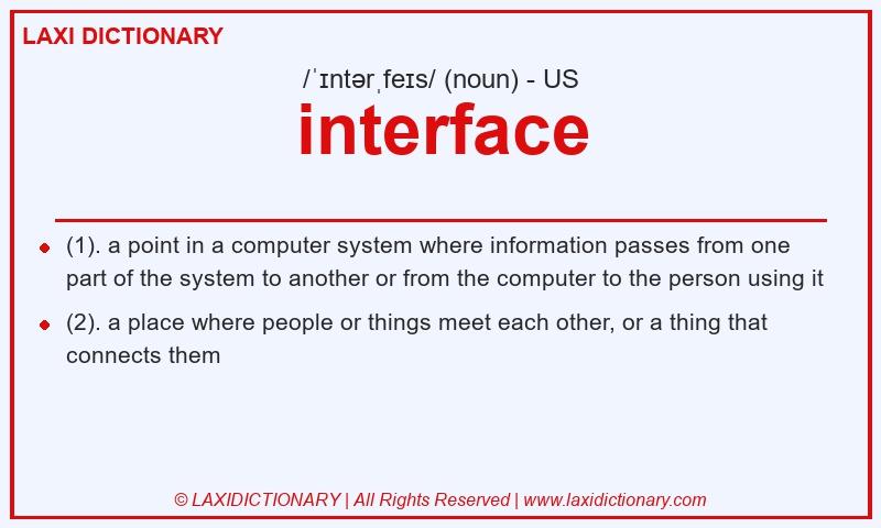 Definition interface in American English