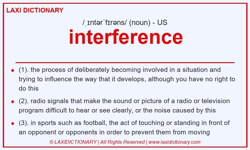 Definition interference in American English