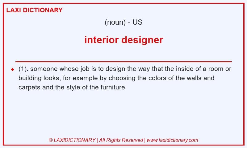 Definition interior designer in American English