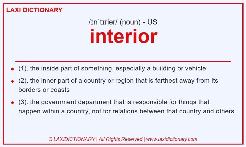 Definition interior in American English