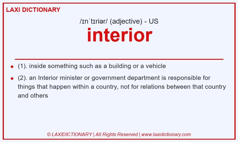 Definition interior in American English