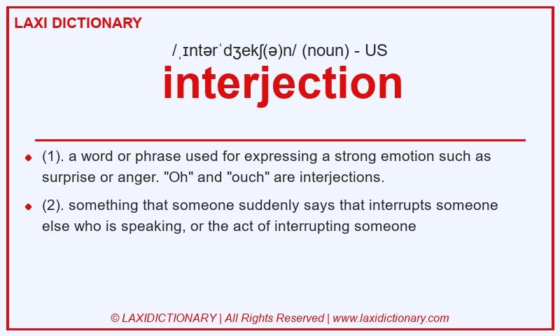 Definition interjection in American English
