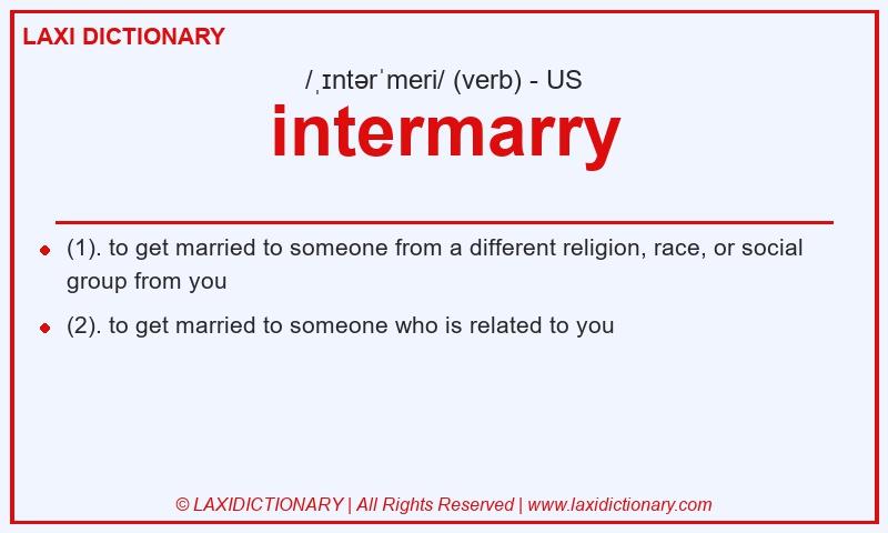 Definition intermarry in American English