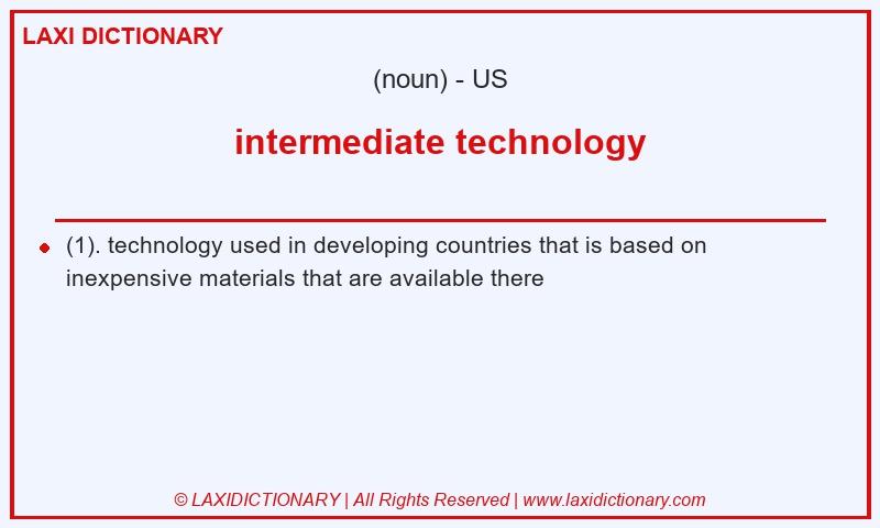 Definition intermediate technology in American English