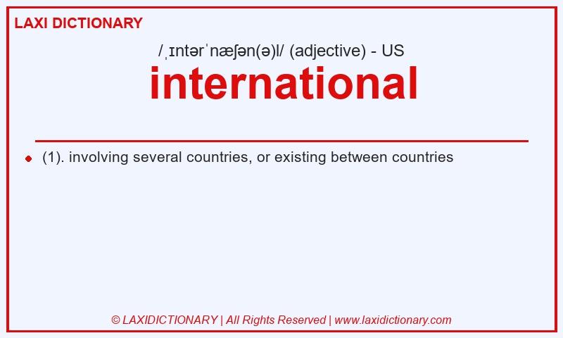 Definition international in American English