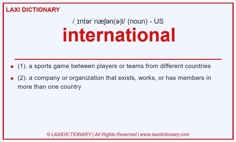 Definition international in American English