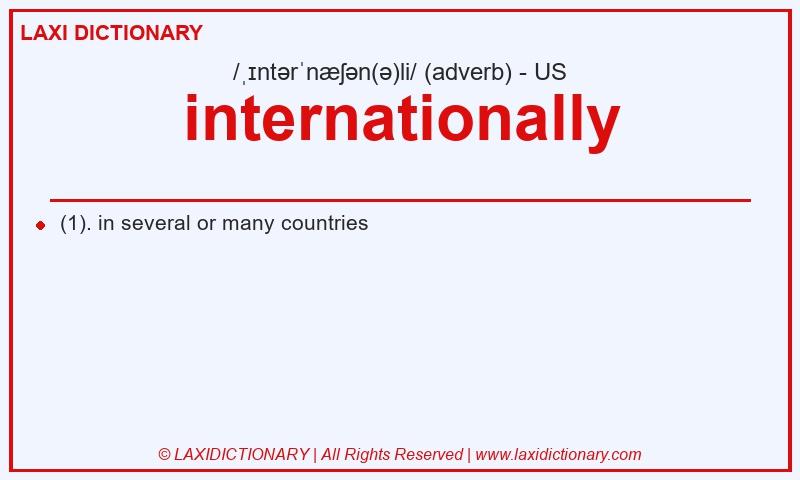 Definition internationally in American English