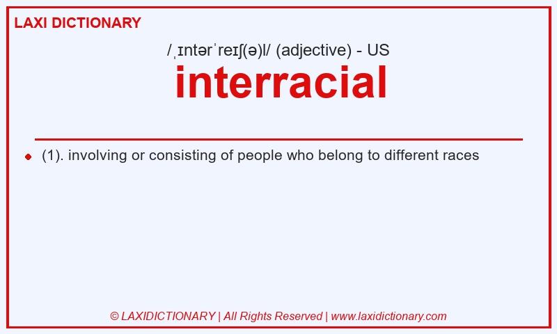 Definition interracial in American English
