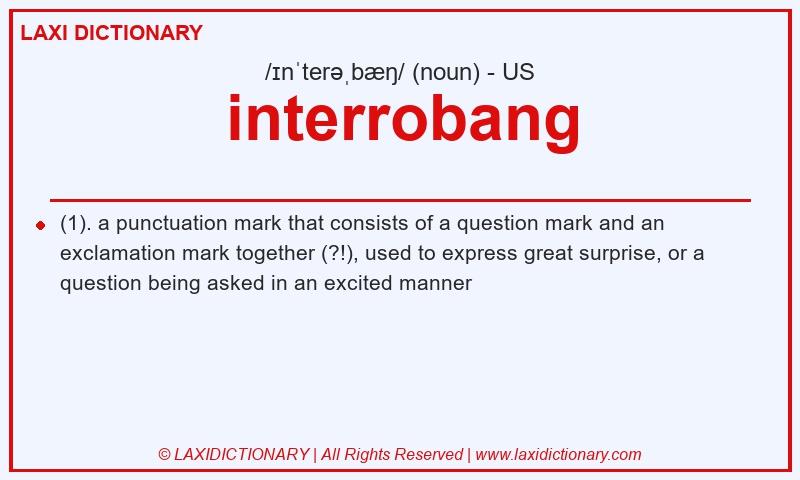 Definition interrobang in American English