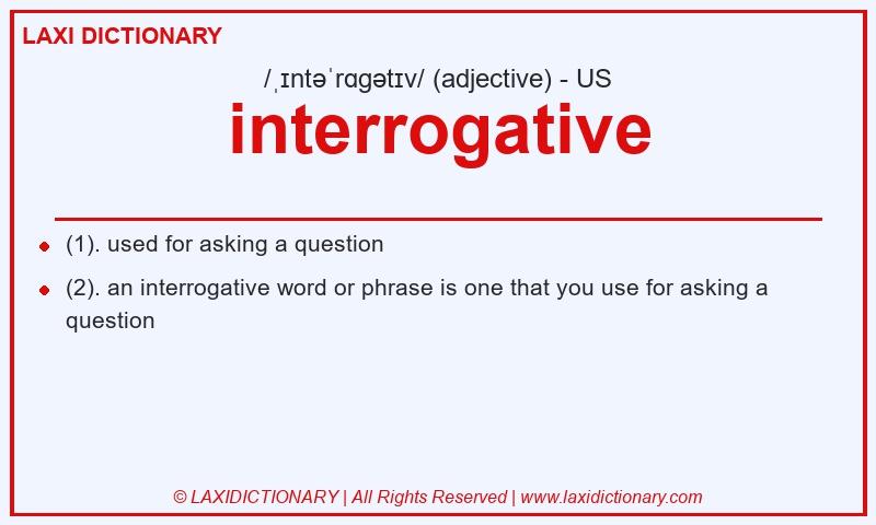 Definition interrogative in American English