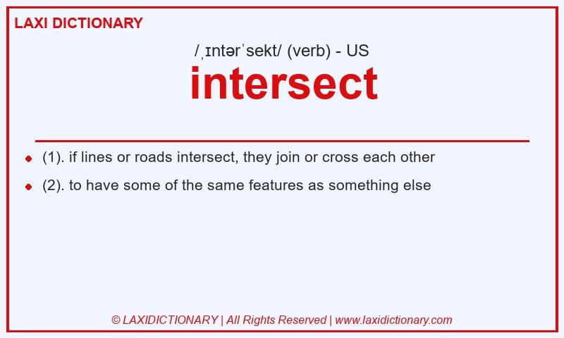 Definition intersect in American English