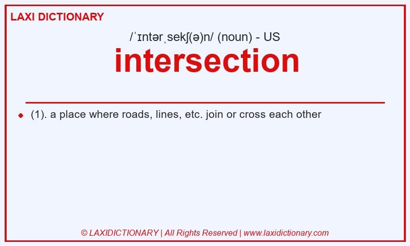 Definition intersection in American English