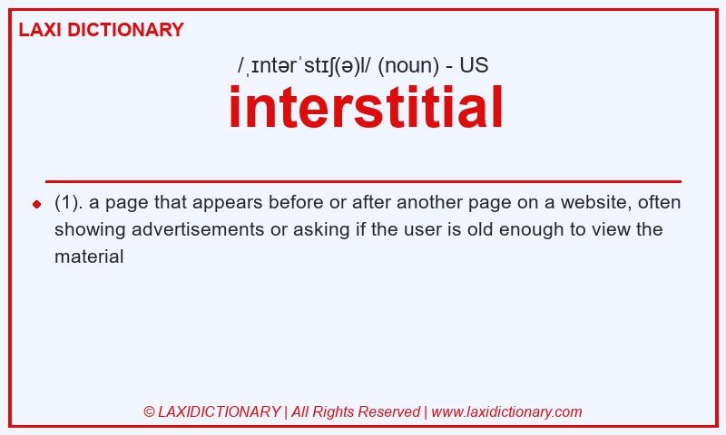 Definition interstitial in American English