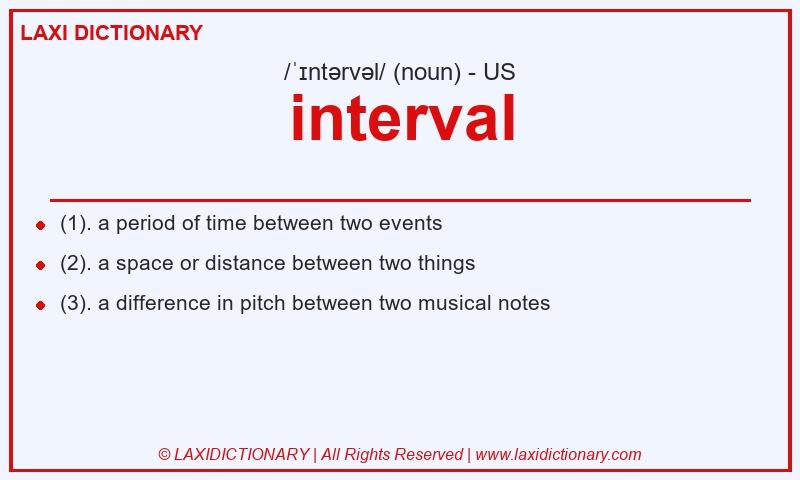 Definition interval in American English