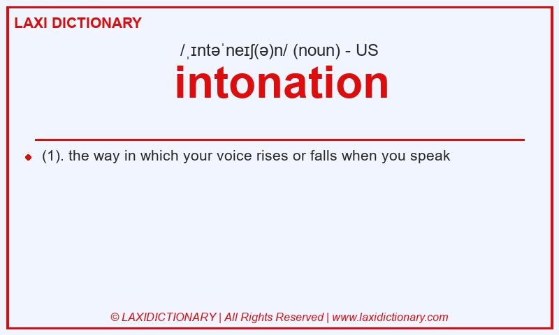 Definition intonation in American English