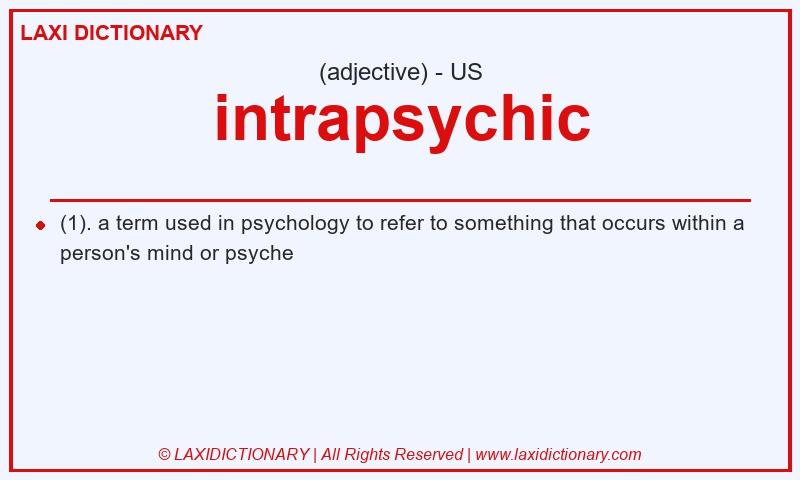 Definition intrapsychic in American English