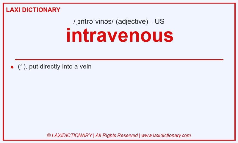 Definition intravenous in American English