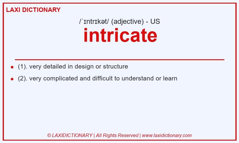 Definition intricate in American English