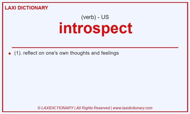 Definition introspect in American English