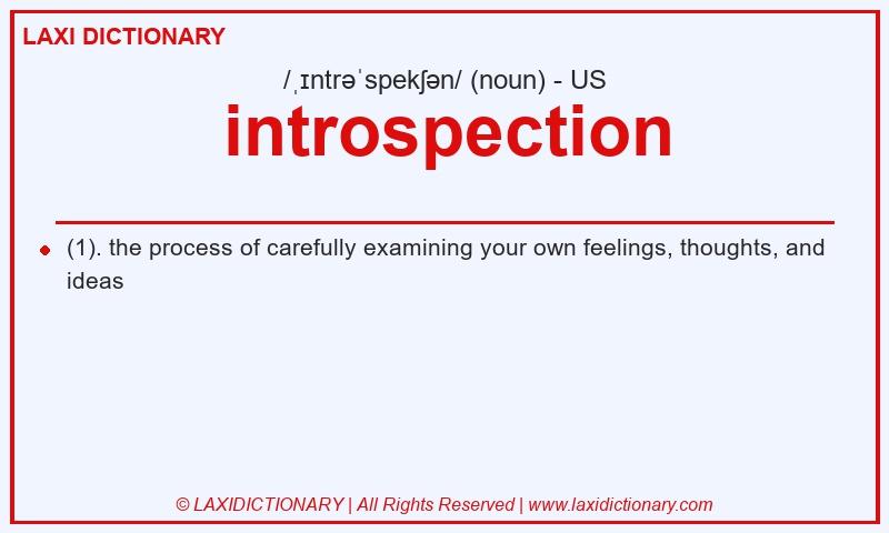 Definition introspection in American English