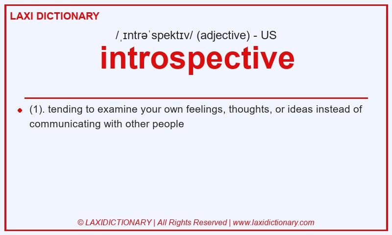 Definition introspective in American English