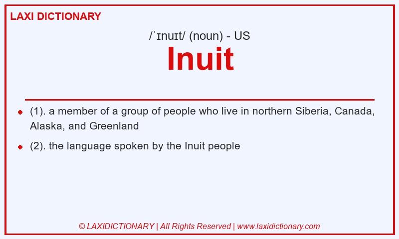 Definition Inuit in American English
