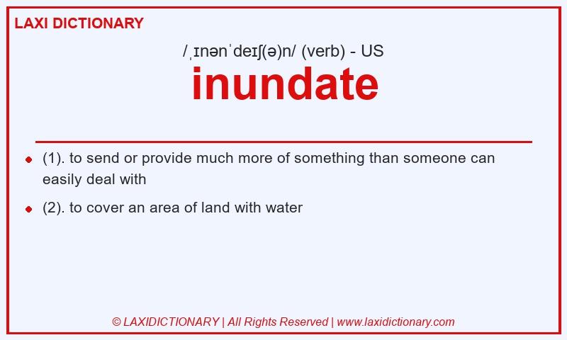 Definition inundate in American English