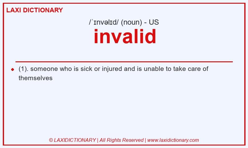 Definition invalid in American English