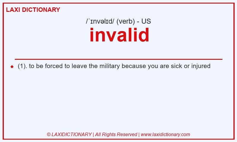 Definition invalid in American English