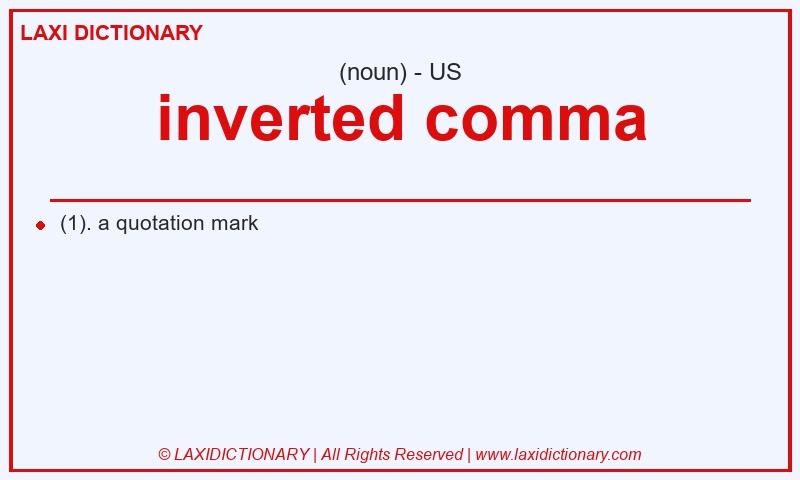 Definition inverted comma in American English