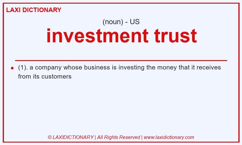 Definition investment trust in American English
